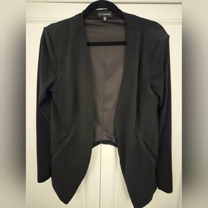 W. Wearable Black Open-Front Women's Blazer